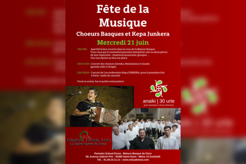 Fête de la Musique 2017 à la Maison Basque de Paris