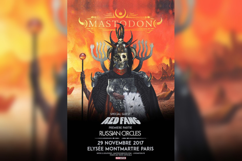 Mastodon en concert à L'Elysée Montmartre de Paris en novembre 2017
