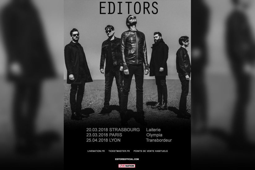 Editors en concert à l'Olympia de Paris en mars 2018