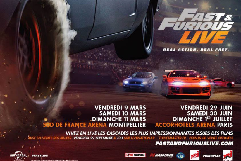 Fast & Furious Live à l'Arena Bercy de Paris en 2018 