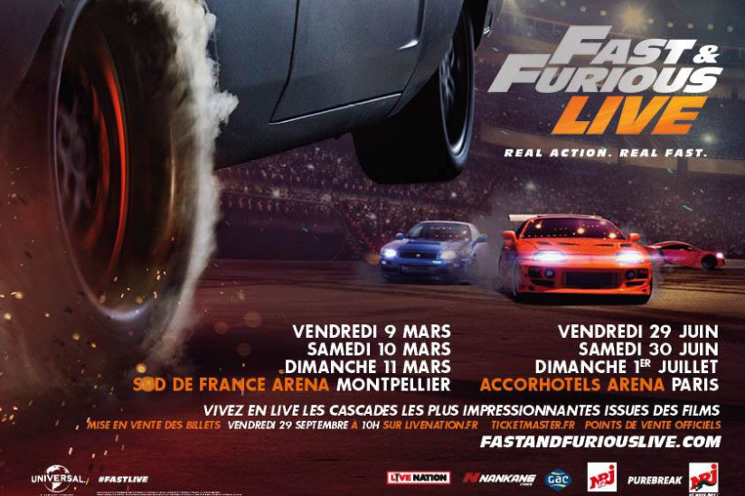 Fast & Furious Live à l'Arena Bercy de Paris en 2018