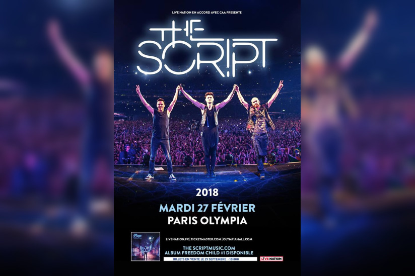 The Script en concert à l’Olympia de Paris en février 2018