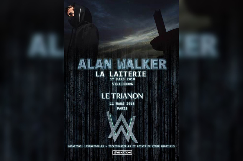 Alan Walker en concert au Trianon de Paris en mars 2018