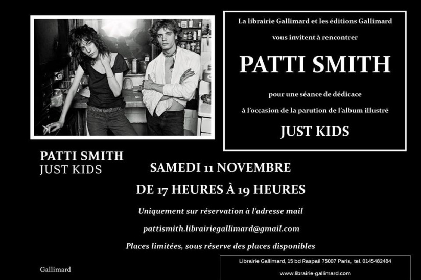 Patti Smith en dédicaces à la librairie Gallimard Paris 