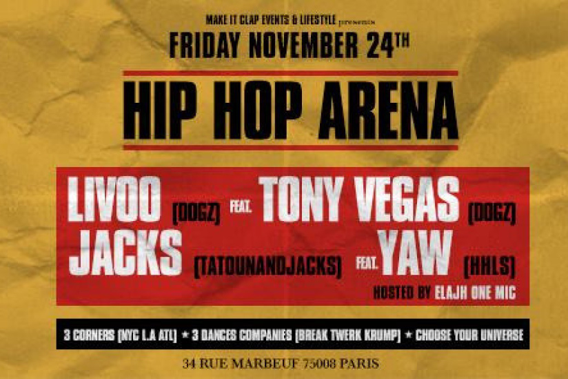 Hip Hop Arena Party x Best Dj's x Powerfull Show au Zig Zag Club
