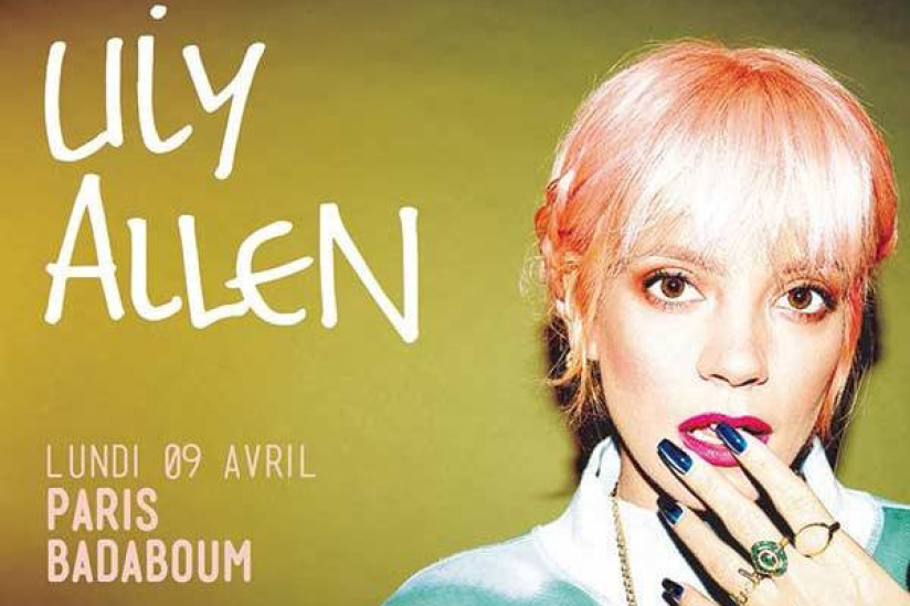 Lily Allen en concert au Badaboum à Paris en avril 2018