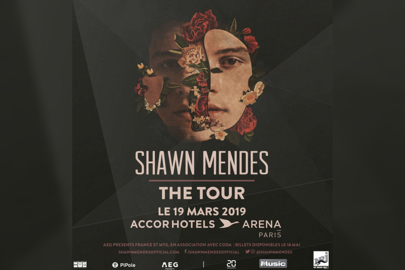 Shawn Mendes en concert à l'AccorHotels Arena de Paris en mars 2019