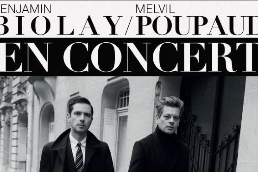 Benjamin Biolay et Melvil Poupaud en concert à l'Olympia de Paris en février 2019