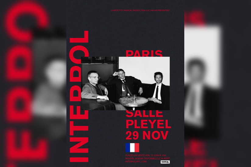 Interpol en concert à La Salle Pleyel de Paris en novembre 2018