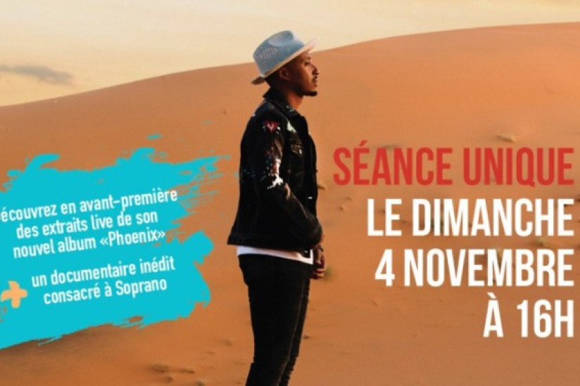 Soprano : le concert privé diffusé au cinéma le 4 novembre 2018 