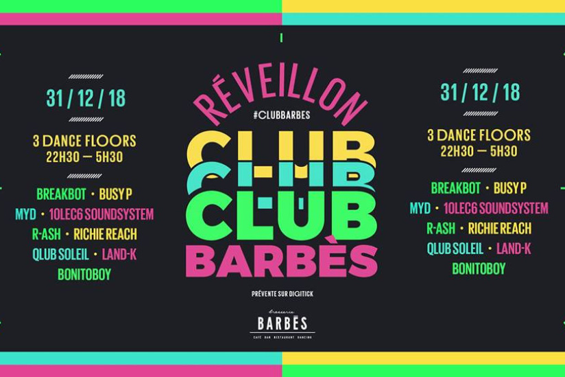 Réveillon 2019 à Paris : Club Barbès à la Brasserie Barbès