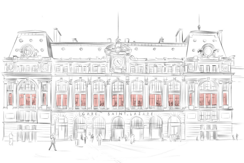 Ouverture d'un Street Food Market à la Gare Saint-Lazare à Paris au printemps 2019