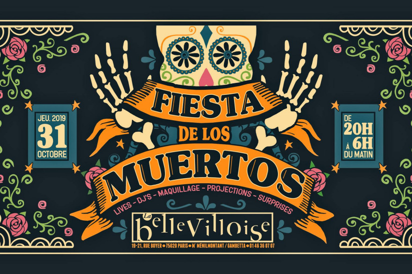 Halloween 2019 : Fiesta de Los Muertos à La Bellevilloise