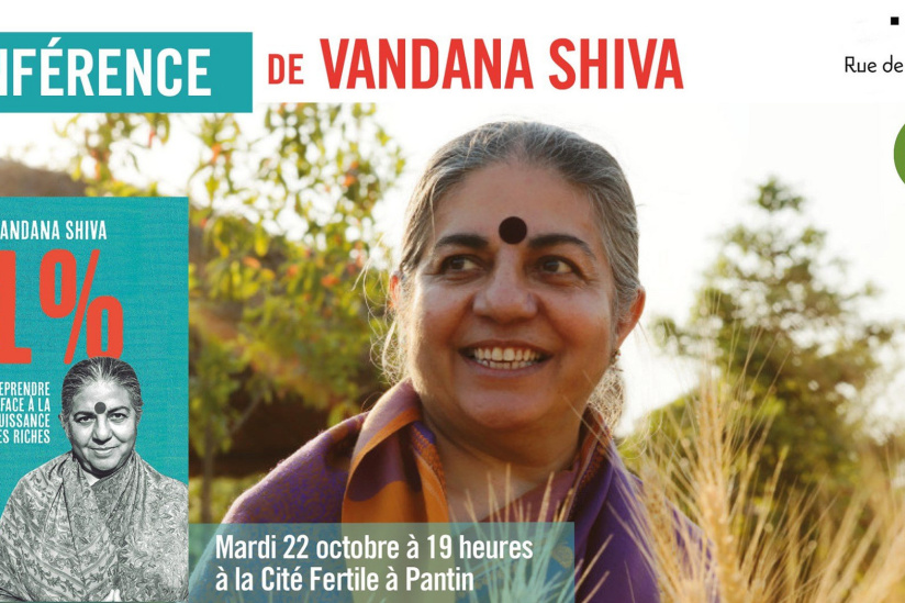 Vandana Shiva : conférence et séance de dédicaces à La Cité Fertile à Paris
