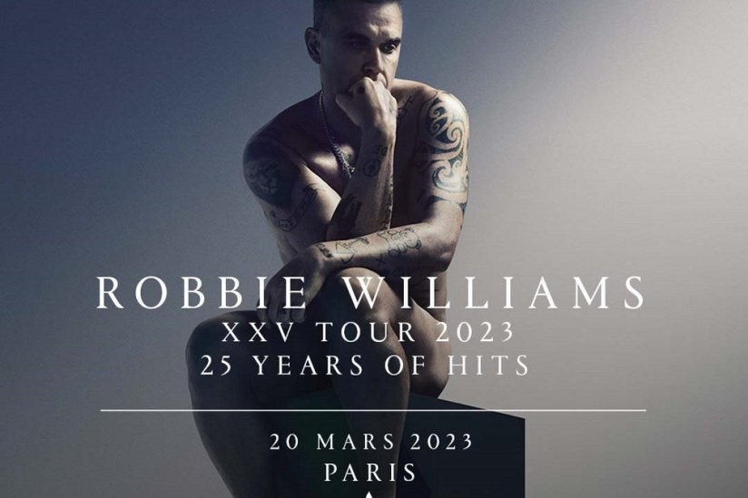 Robbie Williams en concert à l'Accor Arena de Paris en mars 2023