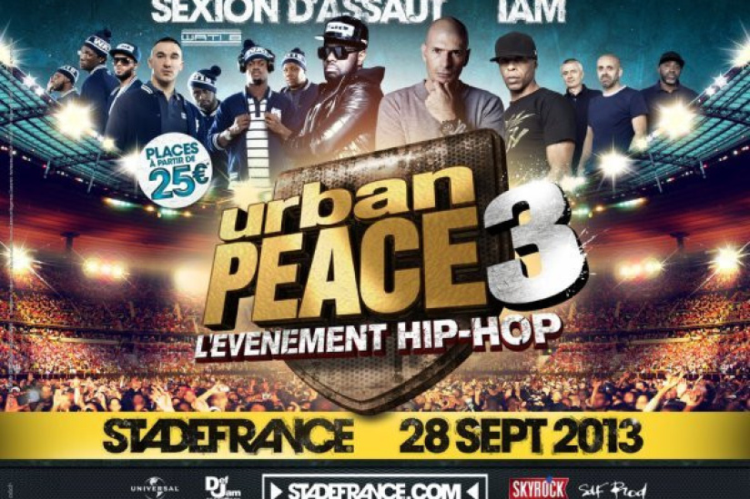 Urban Peace 3 au Stade de France en 2013 avec IAM et Sexion d’Assaut 