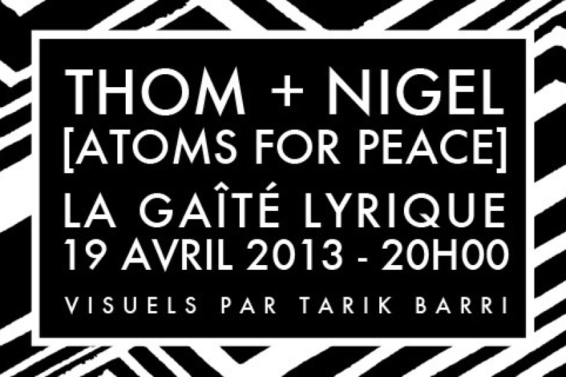 Thom Yorke et Nigel Godrich de Atoms For Peace en concert à la Gaité Lyrique