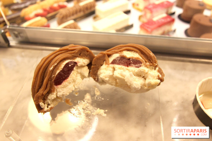 Les pâtisseries Angelina : Le Mont blanc fraise-vanille