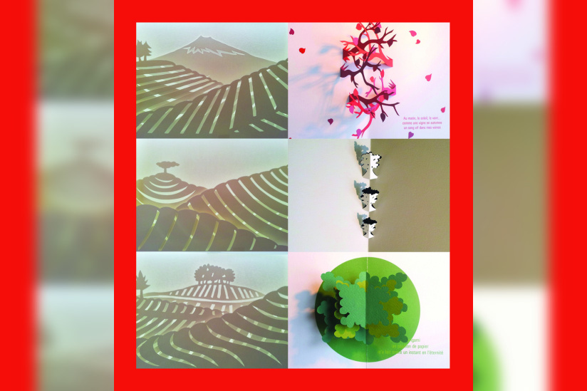 Paysages et saisons en mouvement, une expo de papier au salon de thé George Cannon