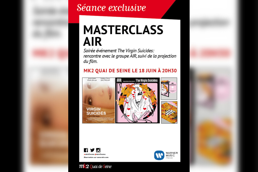 Masterclass du groupe Air et projection du film The Virgin Suicides