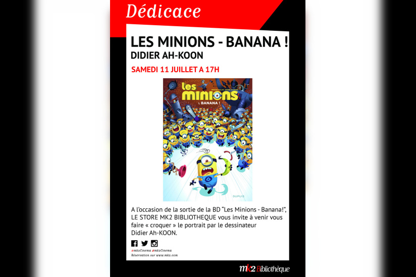 Les Minions, séance de dédicaces et de caricatures par Didier Ah-Koon