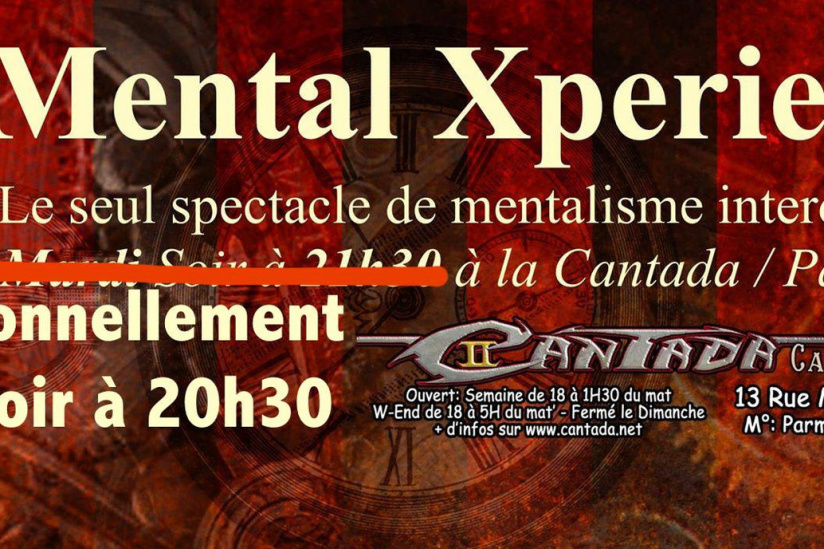Spectacle de mentalisme gratuit à la Cantada