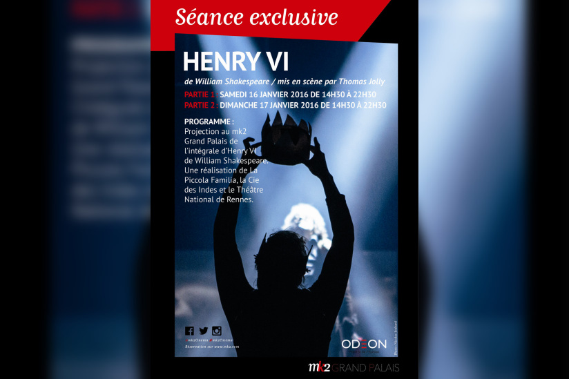 Henry VI, la captation au MK2 Grand Palais