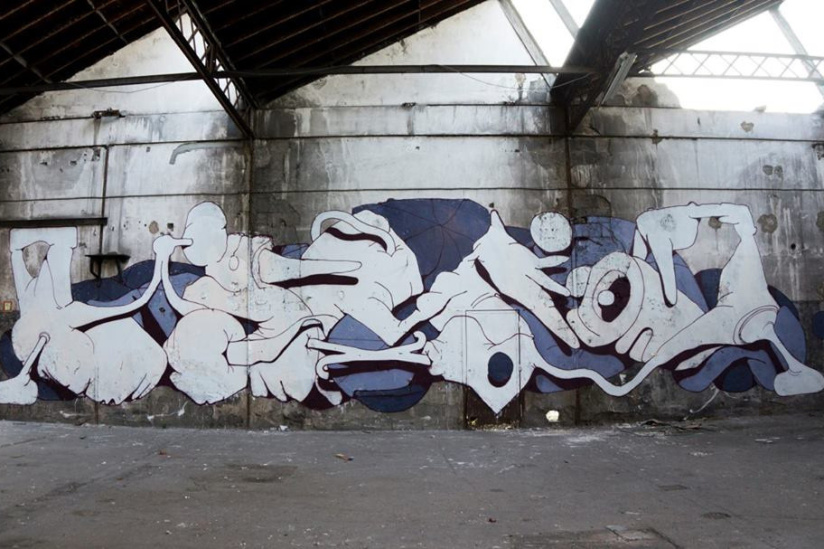 Performance de street art : Esmo investit le MUR XIII