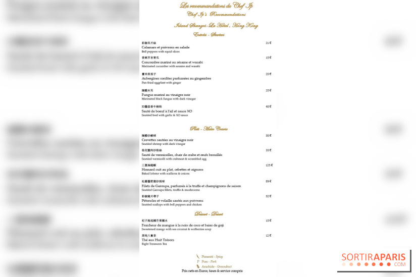 Menu du Chef Ip