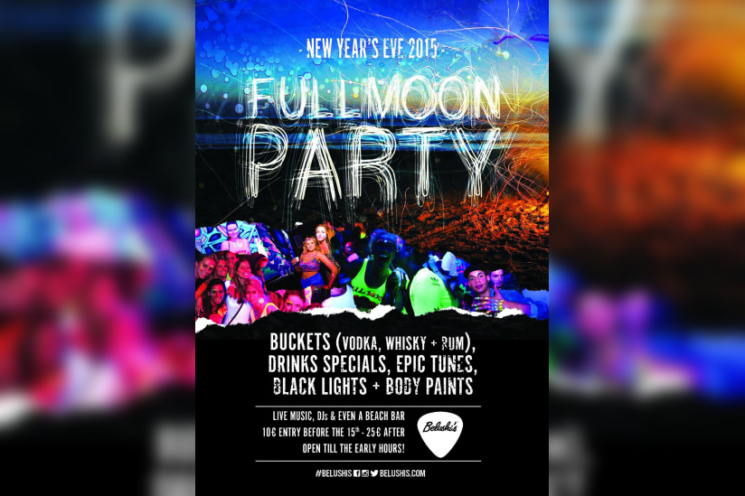 NYE 2014/15 Full Moon Party in Belushi's Paris canal