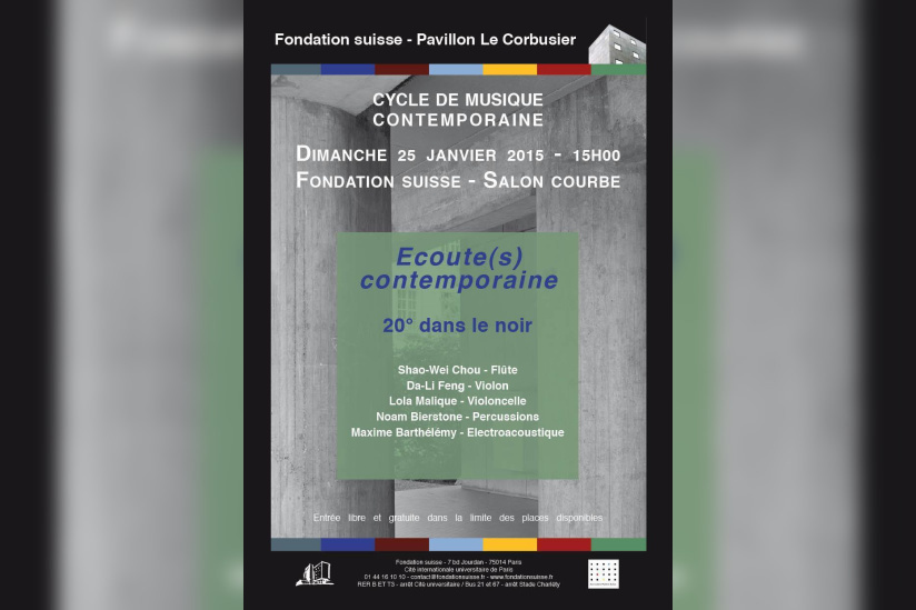 Cycle de musique contemporaine – Ensemble 20° dans le noir