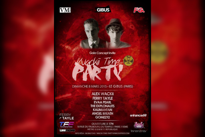 Alien Factory invite Wackii Time Party