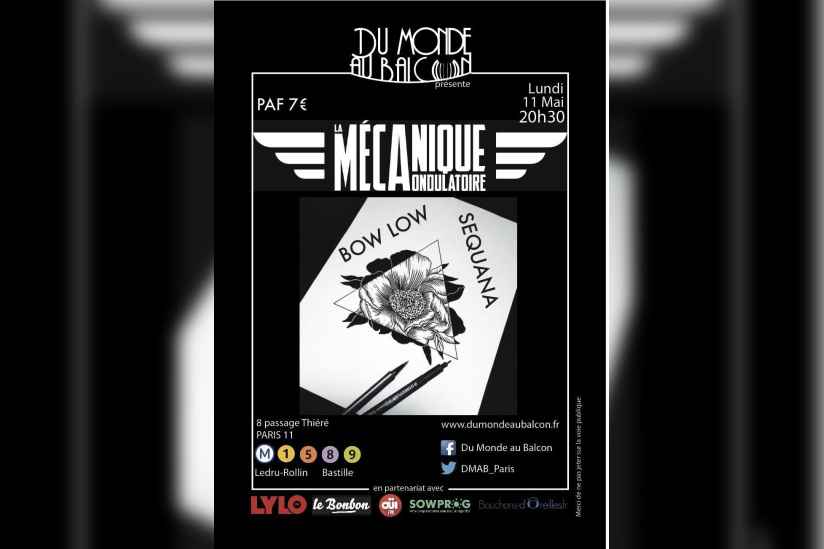 Concert Pop-Rock le 11 mai à la Mécanique Ondulatoire