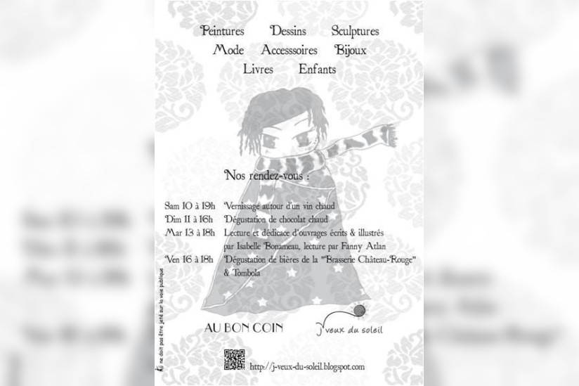 J'veux du Soleil : Expo de Créateurs pour Noël à la Boutique du Bon Coin - 9 au 16 déc