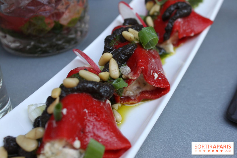 Les Piquillos farcis au fromage frais à la Petite Mangerie restaurant