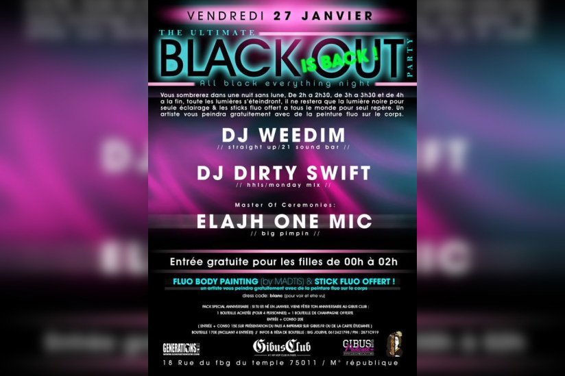 THE ULTIMATE BLACK OUT  PARTY is back