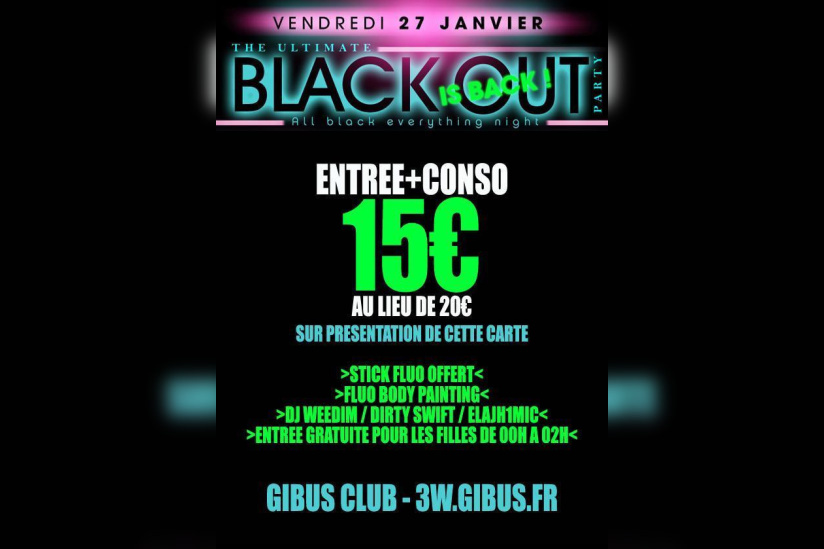 THE ULTIMATE BLACK OUT  PARTY is back