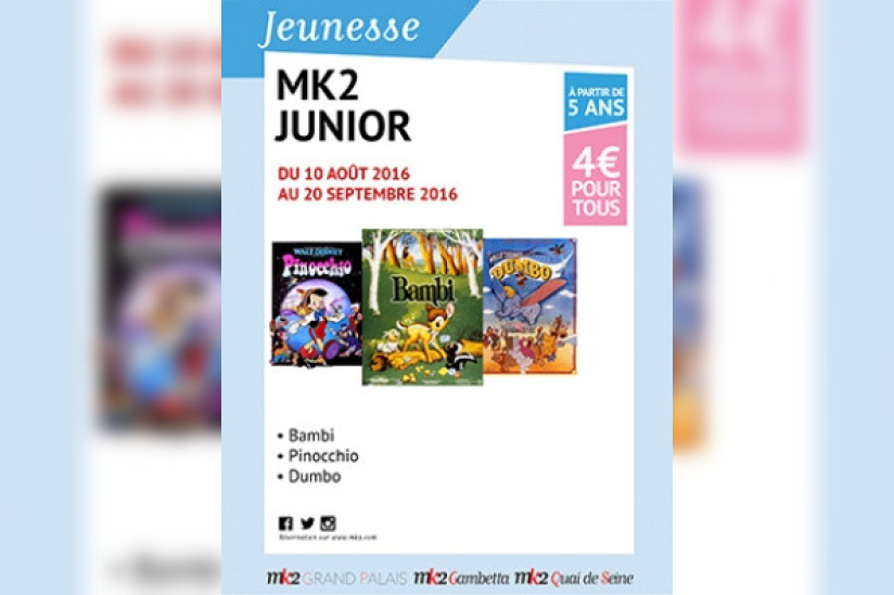 MK2 Junior spécial "séances de rattrapage"