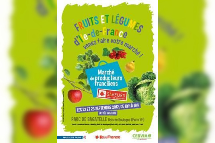 Marché de fruits et légumes 100% francilien au Parc de Bagatelle 