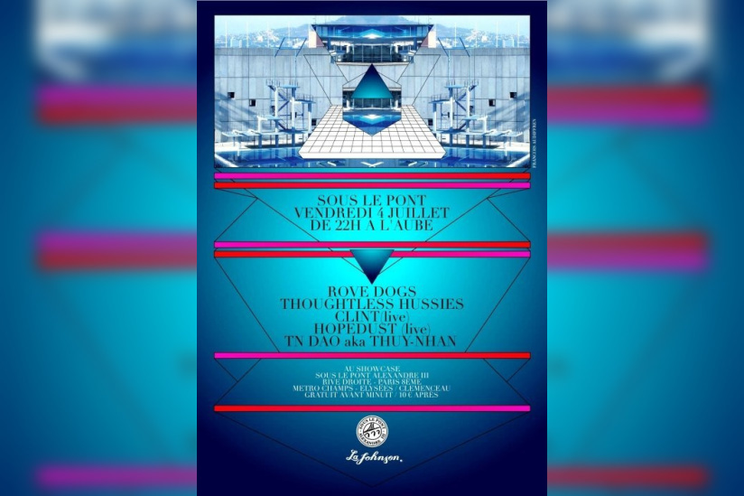 Soirée, Paris, Sous le Pont, Pont Alexande 3, Johnson