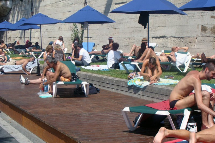 Paris plage, sur les bords de Seine