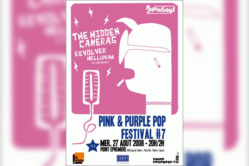 Concert, Paris, Pink & Purple Pop Festival, Point Ephémère, Hidden Cameras, Revolver, Helluvah