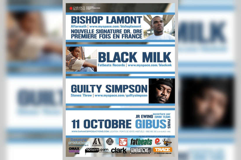 Soirée, Paris, Gibus, Bishop Lamont, Black Milk, Guilty Simpson