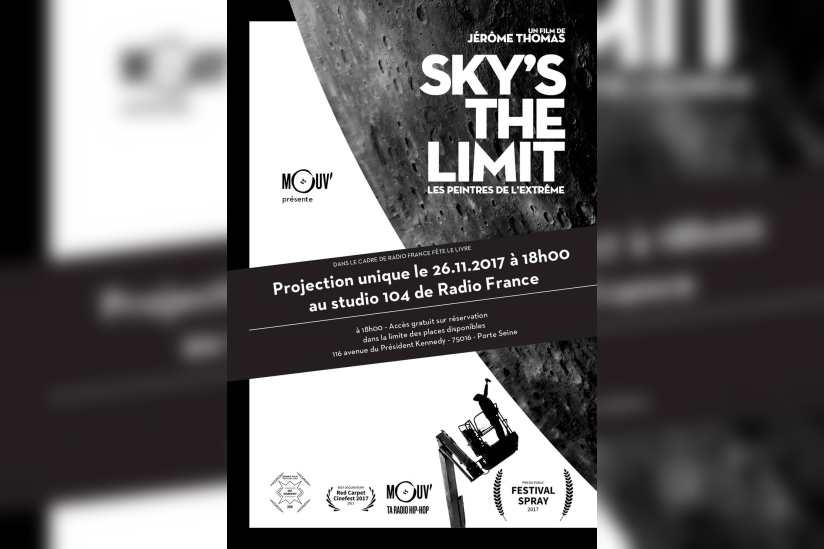 Projection du docu de street-art Sky’s the limit à la Maison de la Radio 