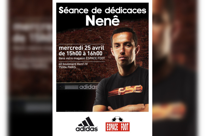 Séance de dédicaces avec Nenê, meilleur buteur cette saison au PSG ! 