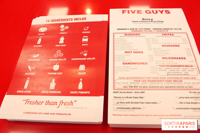 Five Guys, l'ouverture à Bercy Village