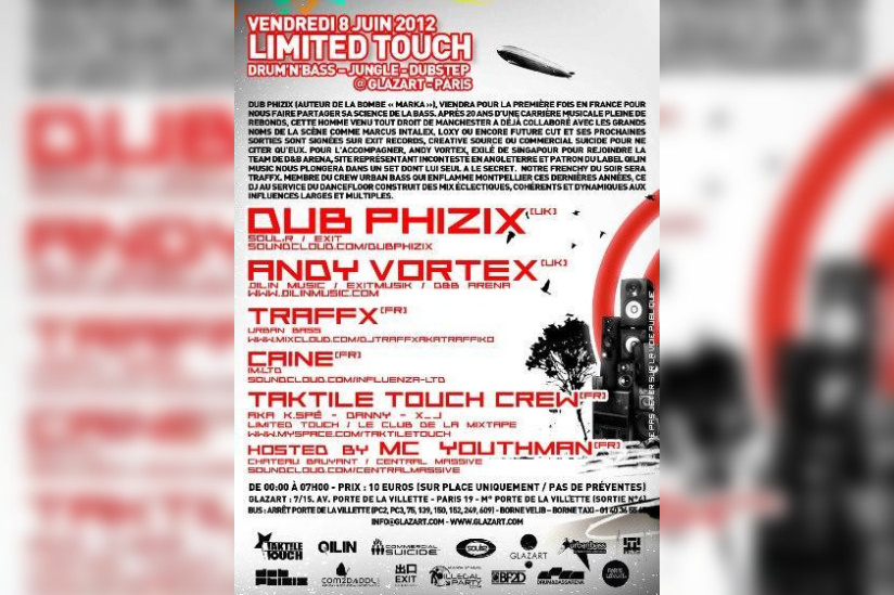 LIMITED TOUCH invite Dub Phizix, Andy Vortex et Traffx