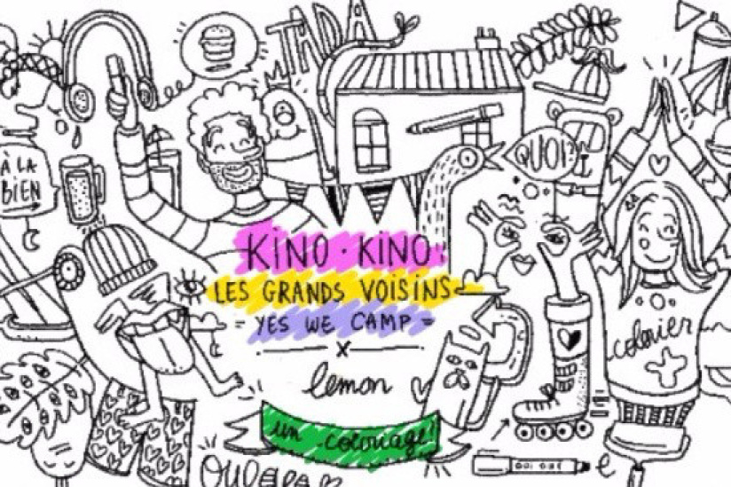 Kino Kino vous invite à venir colorier les murs des Grands Voisins