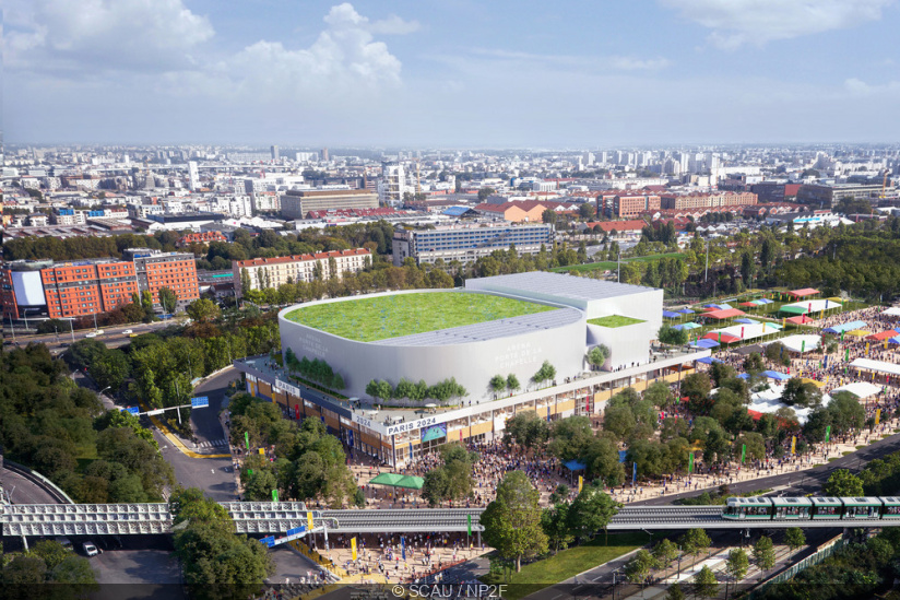 2024 Paris Olympics the construction of the Porte de Chapelle Arena