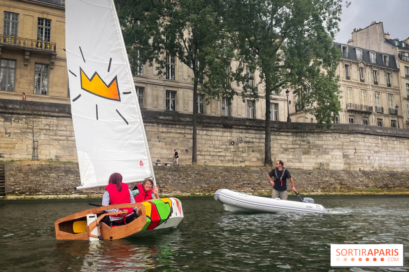 Du kayak et du canoë gratuit sur la Seine face à l'Île Saint-Louis à la base nautique du Bras Marie